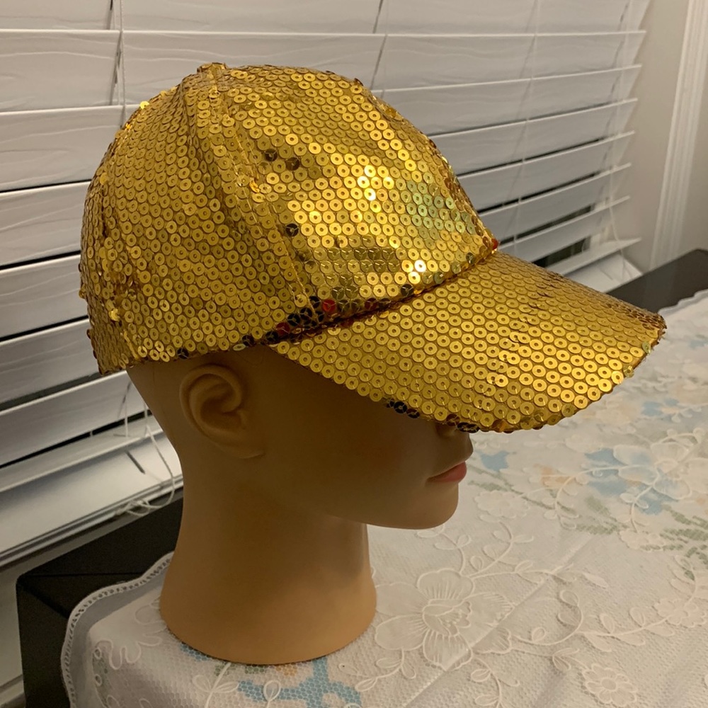 Gold Sequin Cap